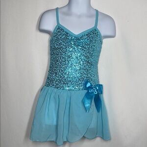 ❤️3/$30 iEFiEL Ballet Dance Sequin Leotard with Tulle Skirt